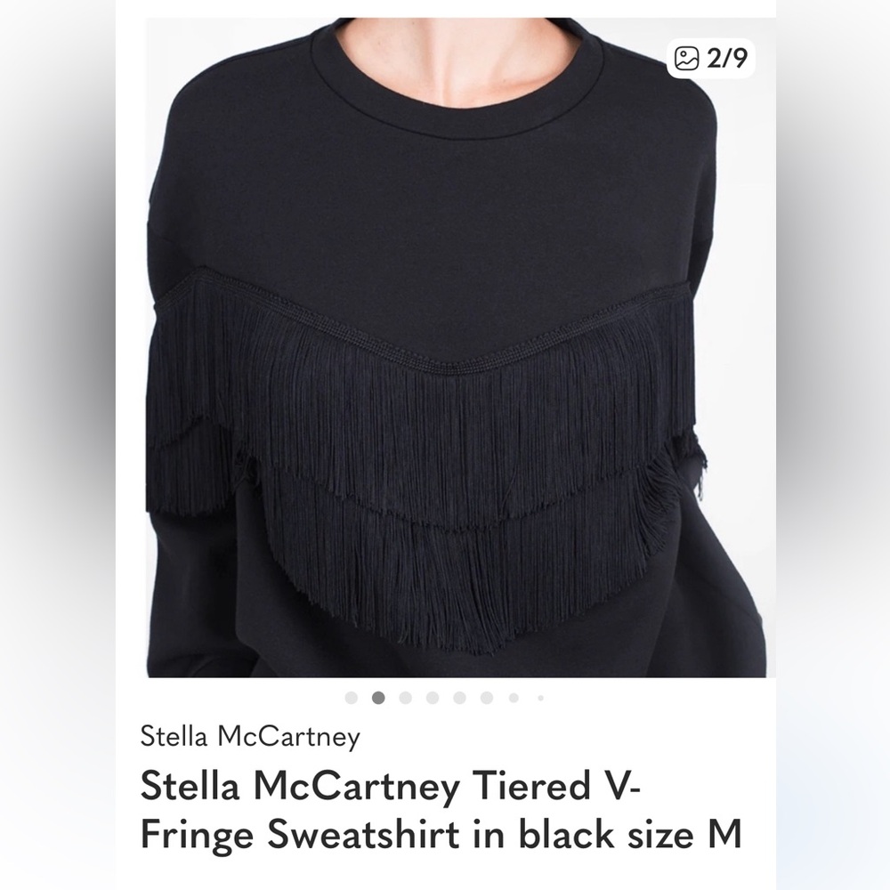 Fringe tiered designer sweatshirt